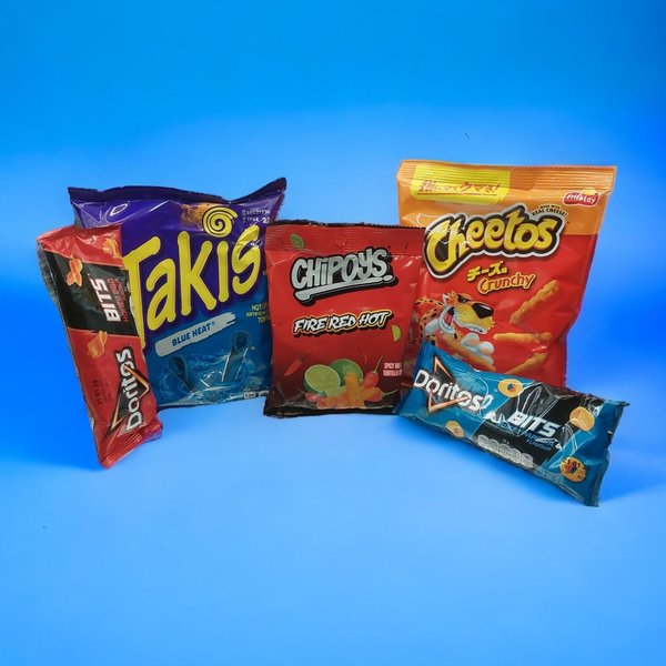 Snacks online kaufen, Takis Blue Heat, Doritos, Cheetos und Chipoys bestellen.